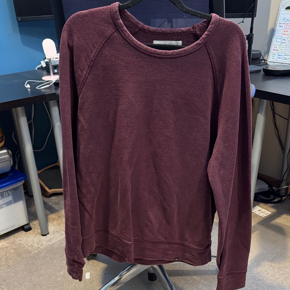 Outerknown Men's Burgundy Crewneck Sweatshirt